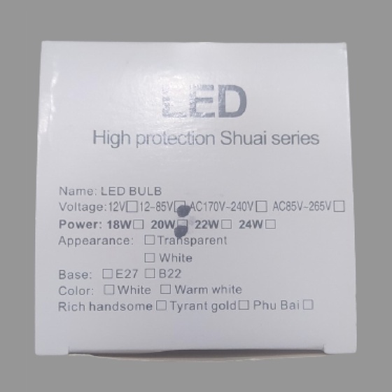 Bóng Led 30w 12V/24V , Chống Nước đuôi E27