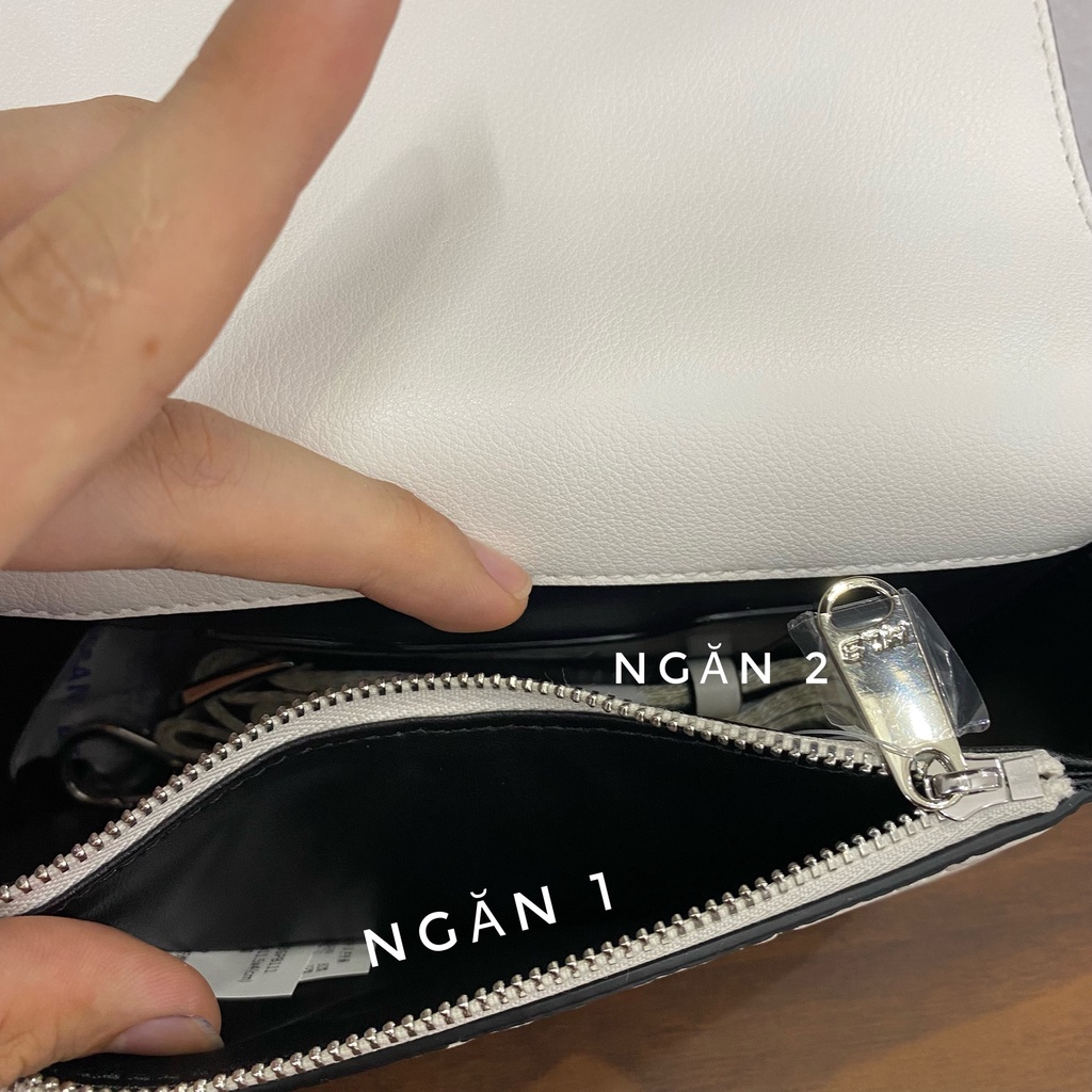 Túi MLB Monogram Hoodie Bag NY Túi da MLB đeo chéo khoác vai nam nữ họa tiết Monogram chìm chính hãng
