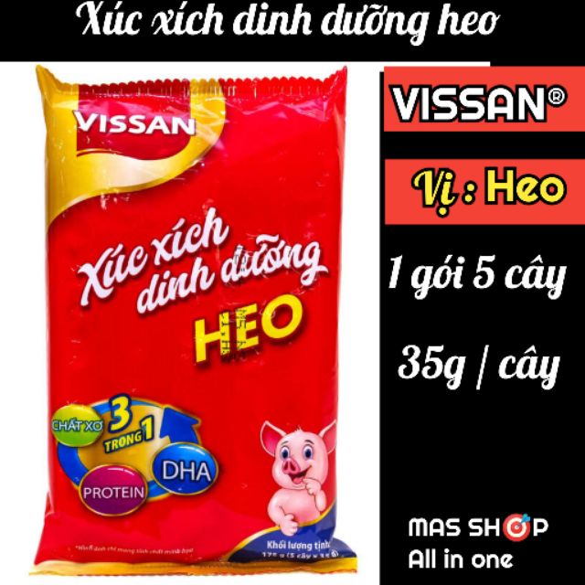 Xúc xích dịnh dưỡng VISSAN hương vị heo