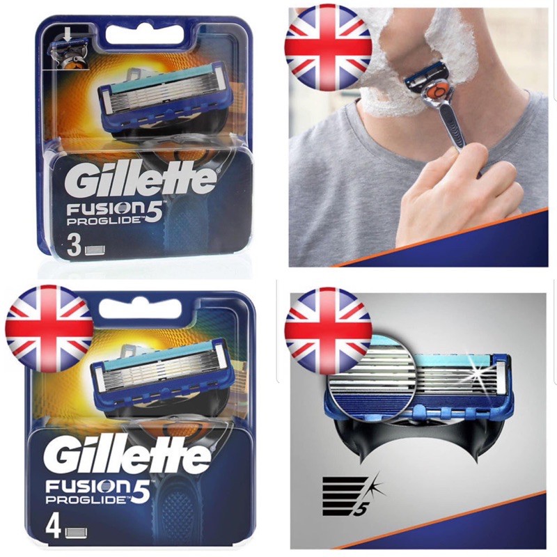Hộp lưỡi dao cạo râu Gillette Fusion Proglide 5 .Made in Germany