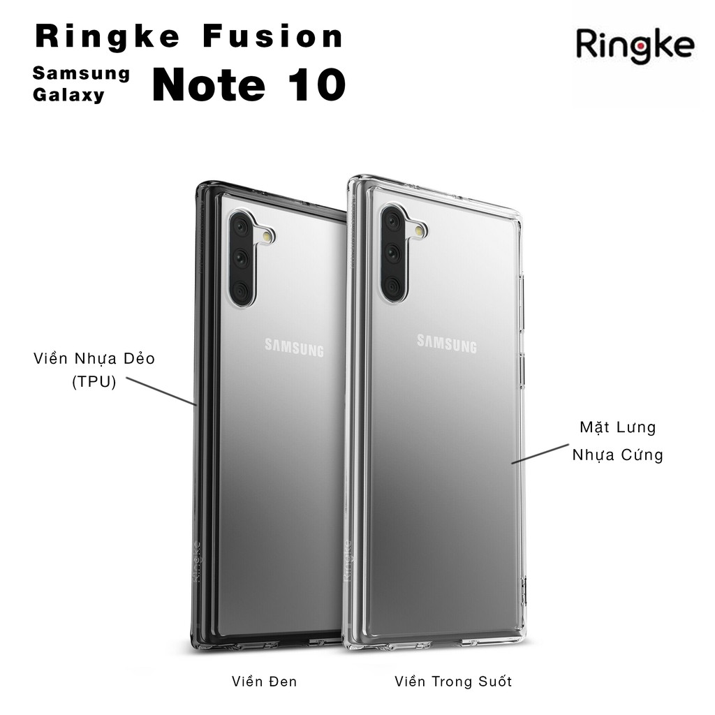 Ốp Lưng Samsung Note 10 - Ringke Fusion