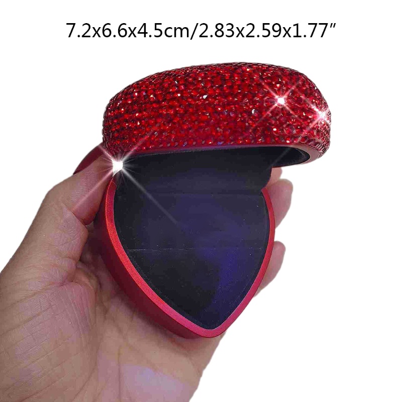 Flgo Hộp Đựng Nhẫn Cưới Lấp Lánh Có Đèn LED Tiện Dụng
