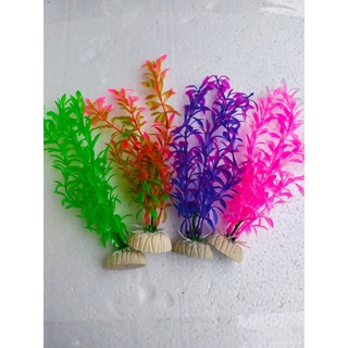 Bộ 4 Cây Rong cao 22 cm Trang Trí Hồ Cá, Bể Cá-Hòn Non Bộ,..