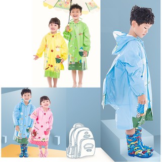 Áo mưa balo cho bé có mũ trùm đầu kiểu dáng dễ thương nhiều size