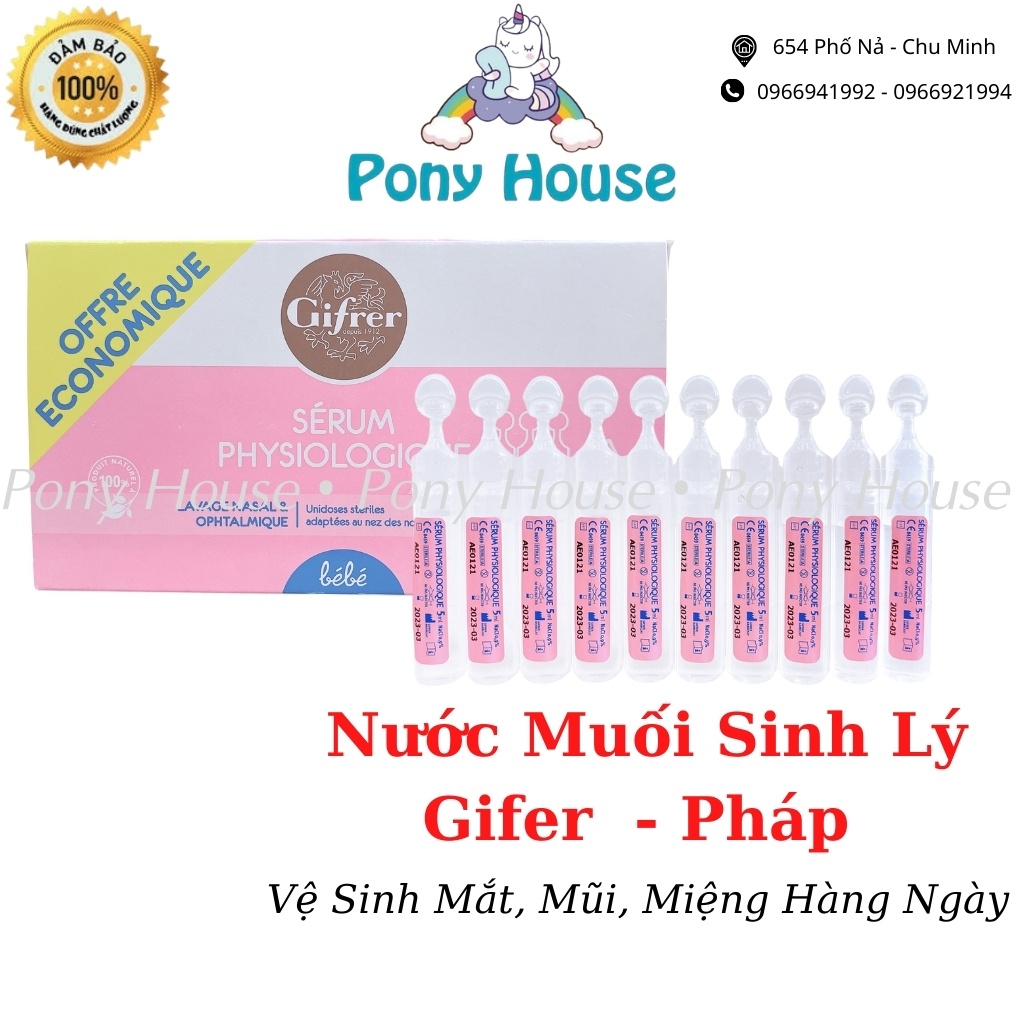 Nước Muối Sinh Lý Pháp Gifrer - Fysoline - Nước Muối Hồng Vệ sinh mắt, mũi, miệng an toàn cho bé từ sơ sinh