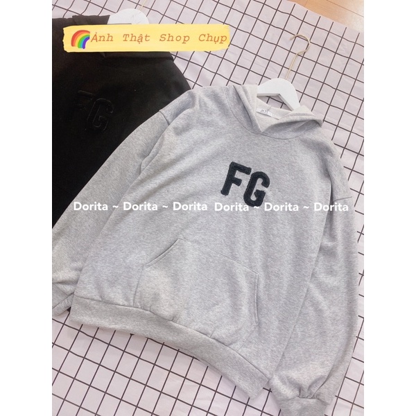 [Ảnh thật/Video] Áo nỉ hoodie FG Dorita,Sweater dài tay form rộng có mũ cá tính Ulzzang - Dorita Boutique