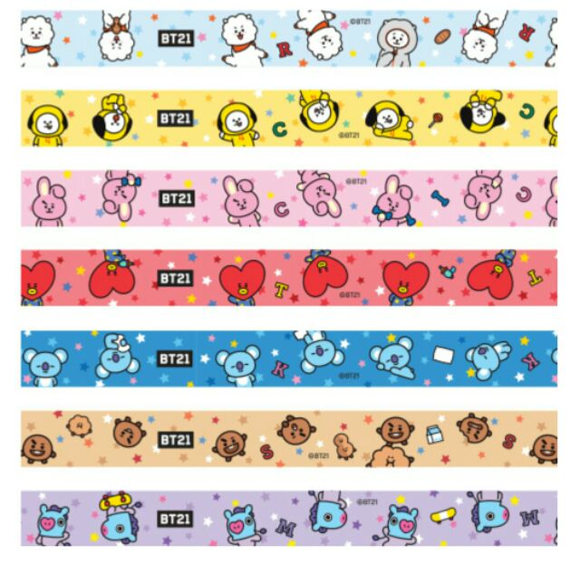 Dây đeo thẻ, ví BT21 hàng Official.