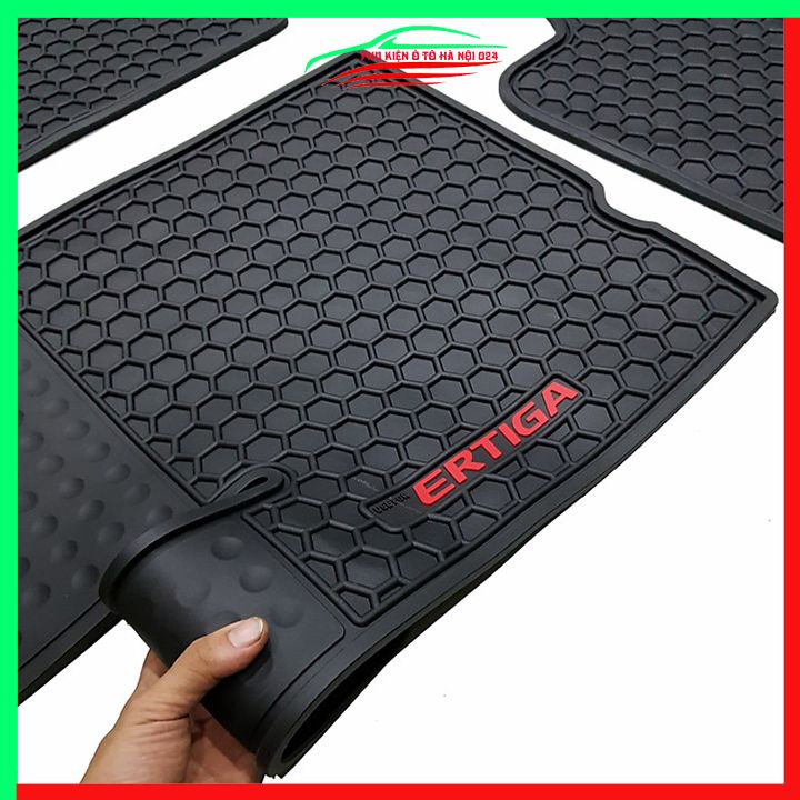 Thảm lót sàn cao su cho xe Ertiga 2018-2023 mẫu 3 ghế hàng chuẩn theo xe chịu lực tốt
