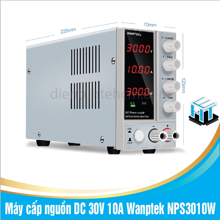 Máy cấp nguồn DC 30V 10A Wanptek NPS3010W hiển thị 4 số bảo hành 6 tháng