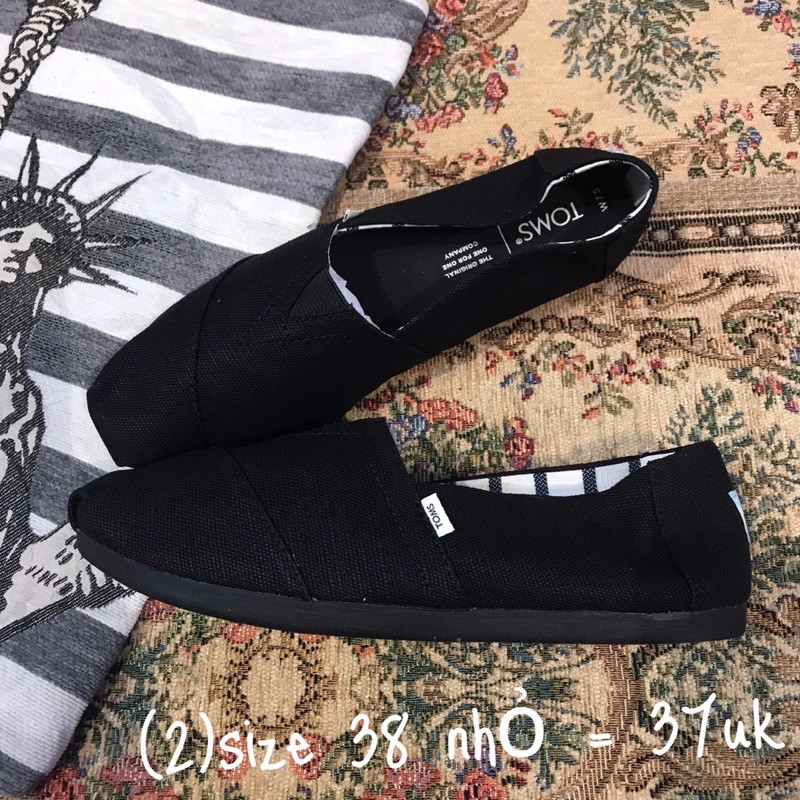 Giày lười slip on TOMS sz 37 37.5