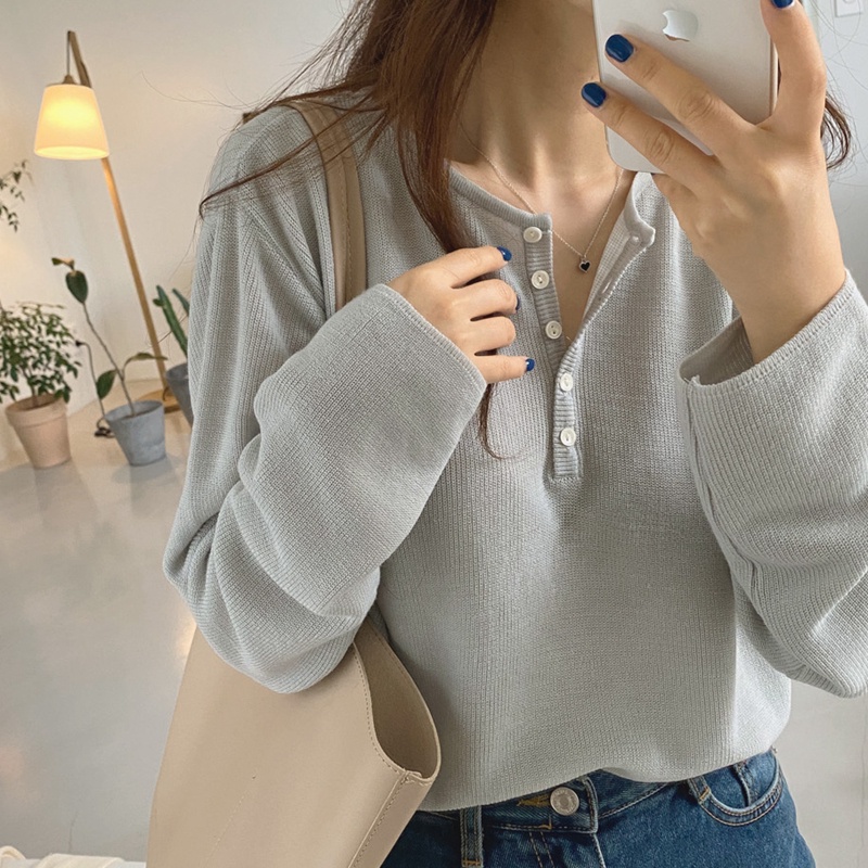 Áo len mỏng dài tay bốn màu