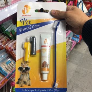 Bộ kem đánh răng cho chó mèo