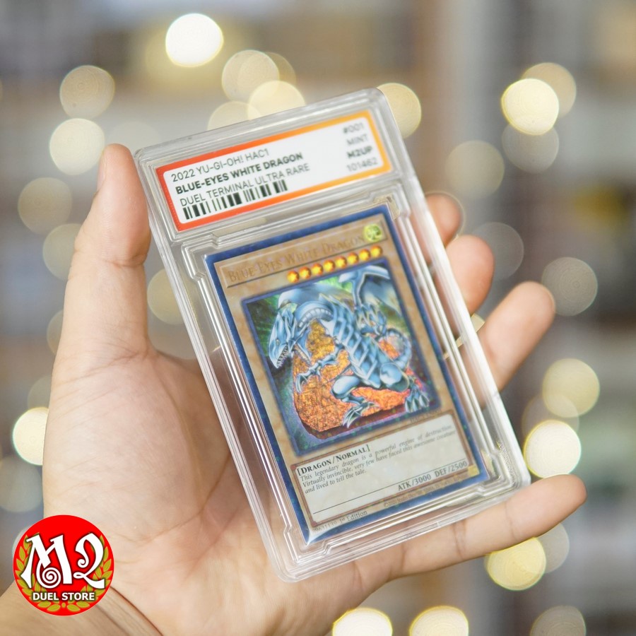 Lá thẻ bài Yugioh HAC1-EN001 Blue-Eyes White Dragon - Duel Terminal Ultra Rare - Bảo quản theo tiêu chuẩn M2UP
