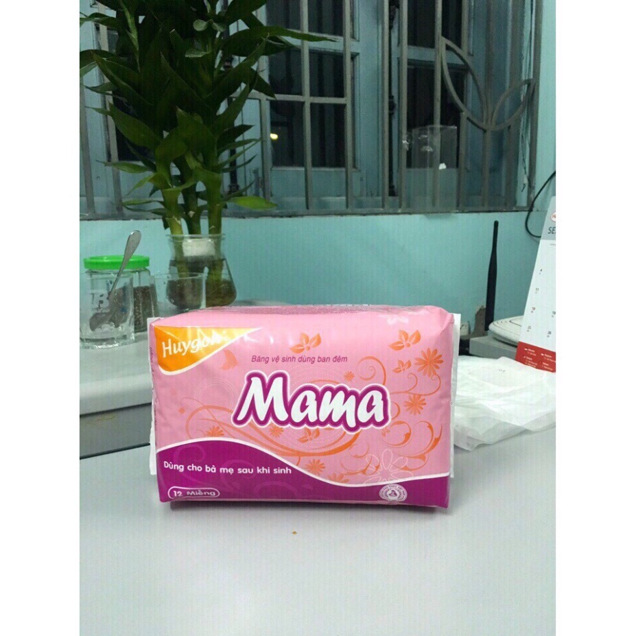 ( Gói 12 miếng ) Bỉm Mama cho mẹ sau sinh dùng trong tháng chống tràn sản dịch sản phẩm tốt với chất lượng độ bền cao