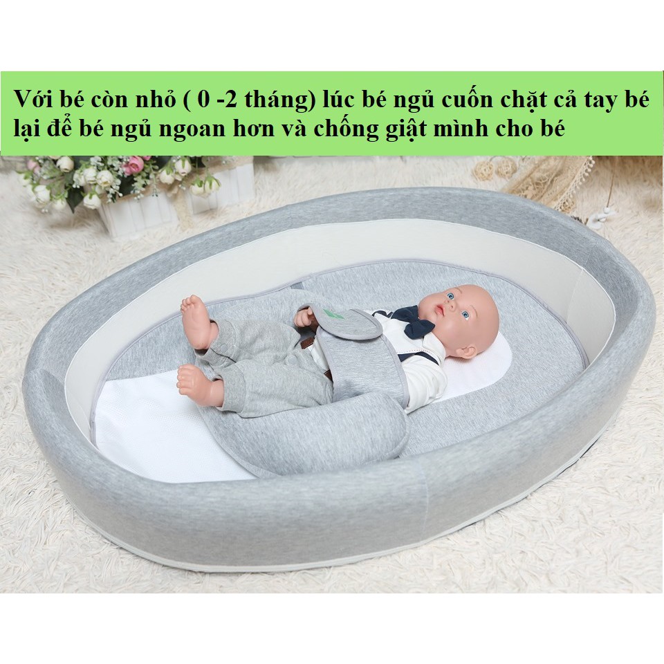 Nôi cũi ngủ chung giường & đệm ngủ đúng tư thế cho bé babylux 2 in 1