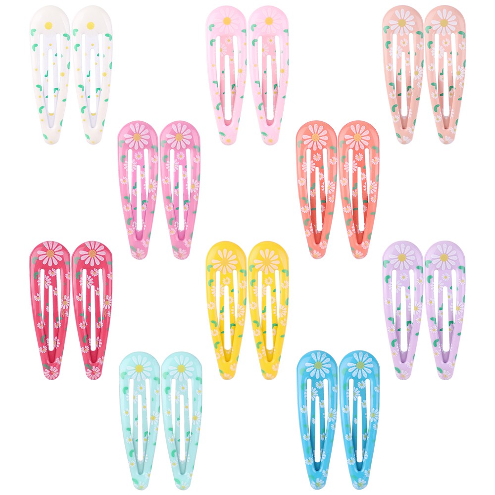 Set 4 Kẹp tóc KIDSBOWS kim loại hình hoa cúc đơn giản xinh xắn cho nữ