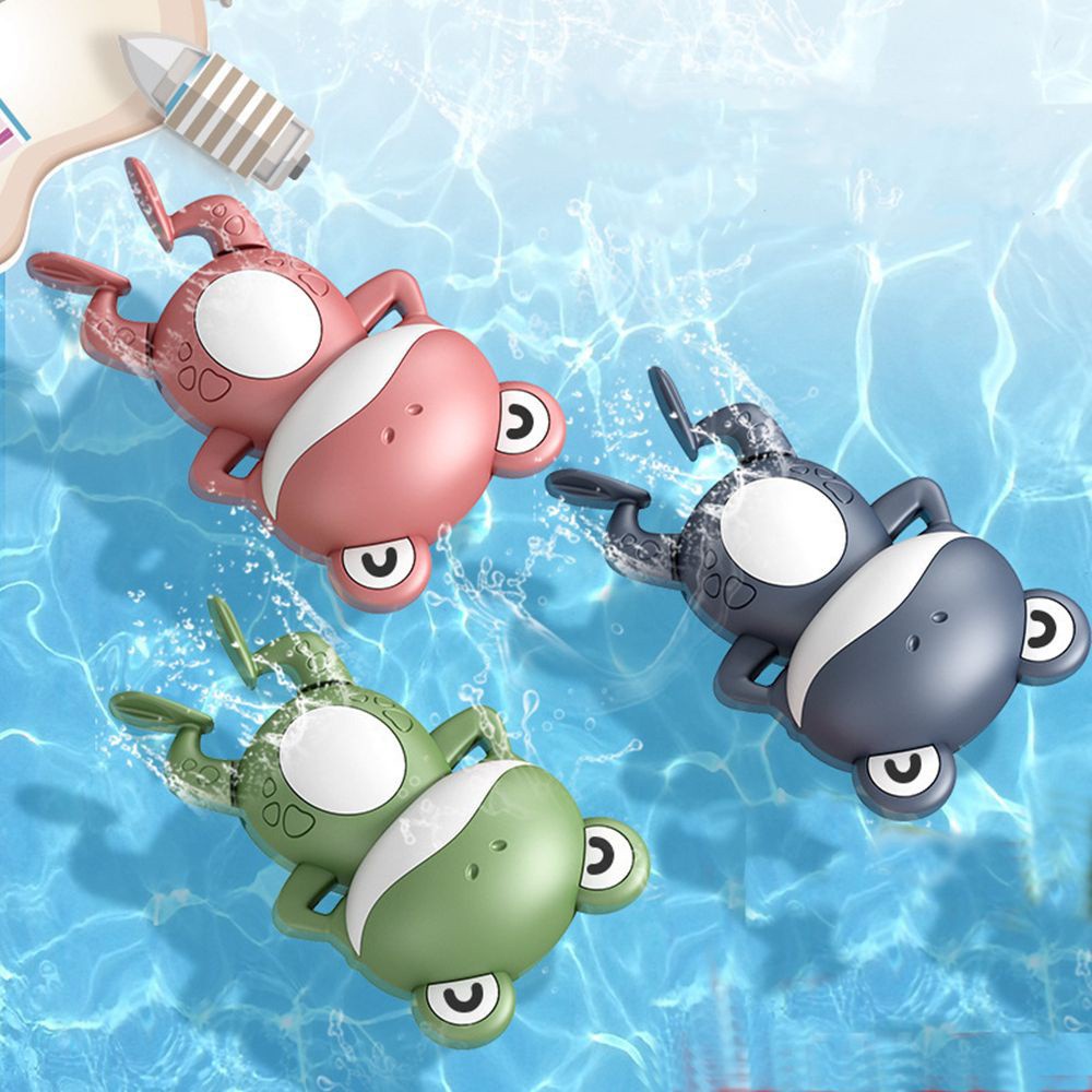 DAPHNE New Children Water Toys Cute Clockwork Toys Baby Bath Toys Toys Water Game Safe Swimming Gifts 0-12 Months Animals Frog/Multicolor