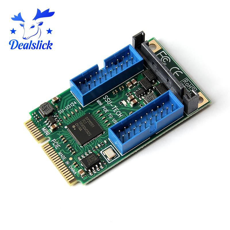 Bộ Chuyển Đổi Pci Express Usb 3.0 Mini Pci-E Sang Usb 4 Cổng Mini Pcie Usb 3.0