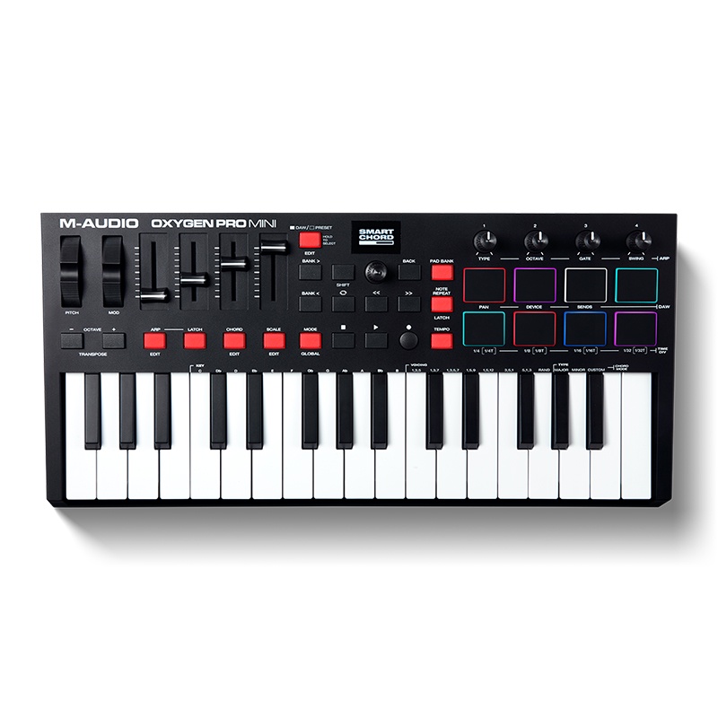 M-Audio OXYGEN PRO MINI - Midi controller 32 phím dòng PRO - Hãng Mỹ