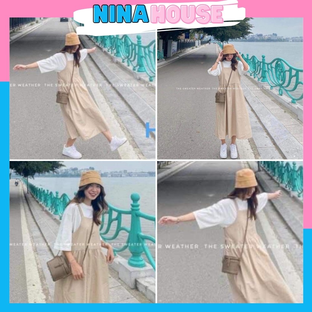 Váy Kaki Baby Doll Màu Be Chất Đẹp Siêu Xinh 424 - Nina House