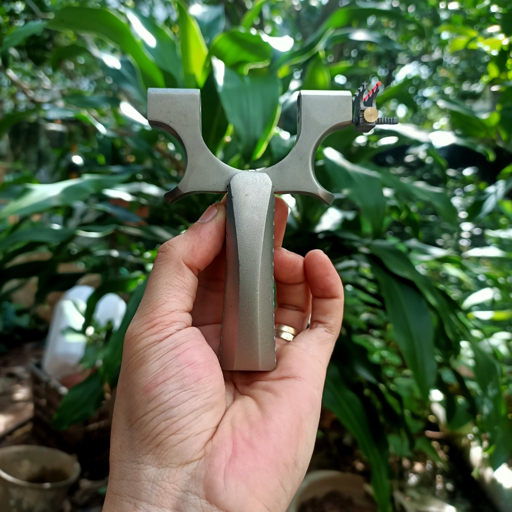 Ná Cao Su INOX Nguyên Khối 304 Có Thước Ngắm 1 Ná 2 Dây 100 Bi