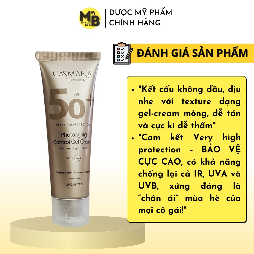 Kem Chống Nắng Bảo Vệ Da, Chống Lão Hóa Casmara Photoaging Control Gel Cream Spf50 50ml