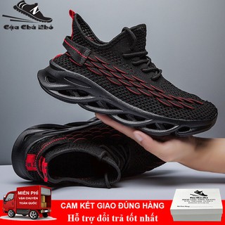 Giày Sneaker Nam Đen Vảy Rồng  Viền Đỏ GTT-43T - Giày Thể Thao Nam Nữ Phú Thương