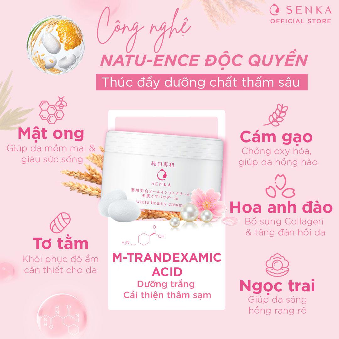 Kem dưỡng trắng da nâng tông 3 trong 1 Senka White Beauty_15386 100g