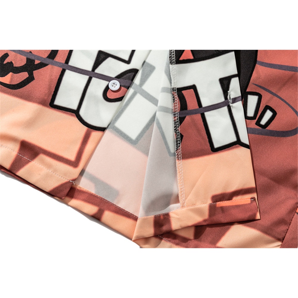 Áo sơ mi tay ngắn in họa tiết Hawaii thời trang mùa hè 2022 dành cho nam