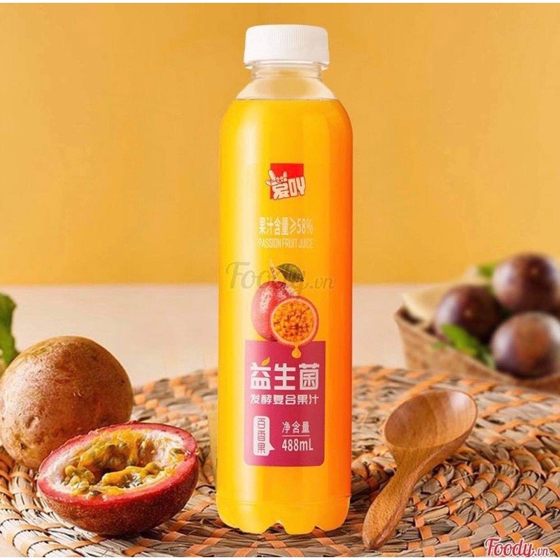 Nước trái cây tươi 7 vị Đài Loan thơm ngon bổ dưỡng chai 488ml