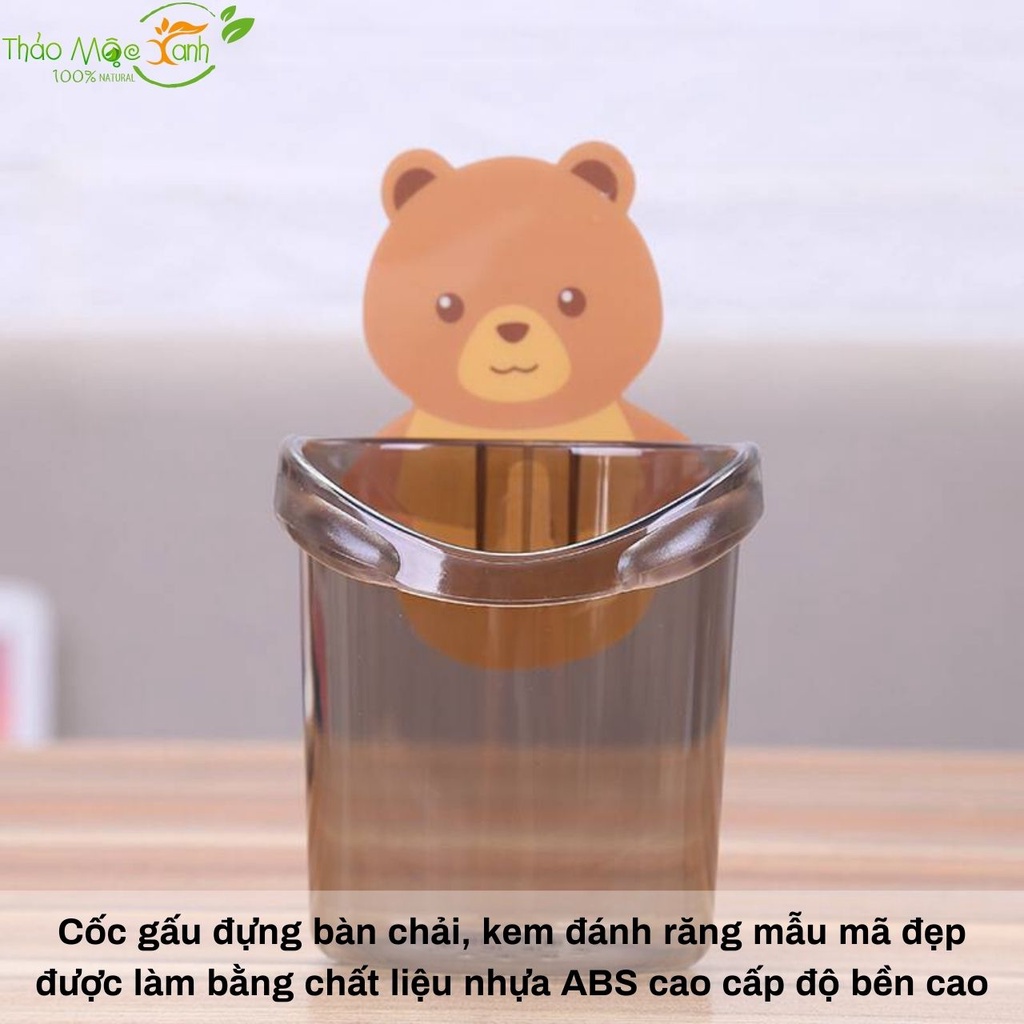 Cốc Gấu Dán Tường Đựng Bàn Chải