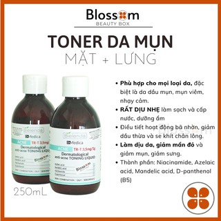 Toner da dầu mụn cho mặt và lưng Dr Medica ACNE | Bielenda