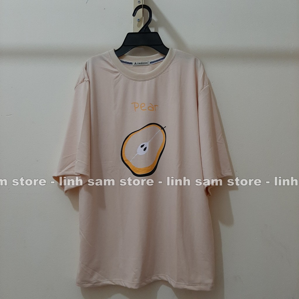 Áo thun tay lỡ nữ SAM CLO phông form rộng freesize dáng Unisex mặc cặp, nhóm, lớp in hình trái cây