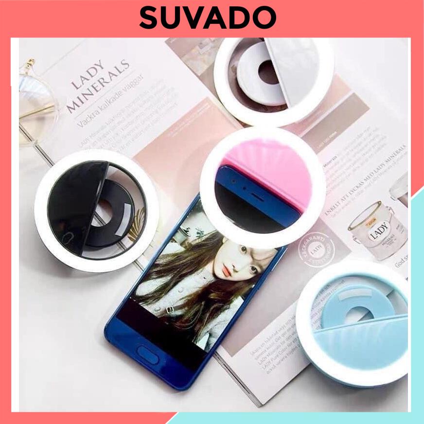 Đèn LED hỗ trợ chụp ảnh selfie tự sướng, livestream có thể điều chỉnh độ sáng, thích hợp mọi máy điện thoại SUVADO