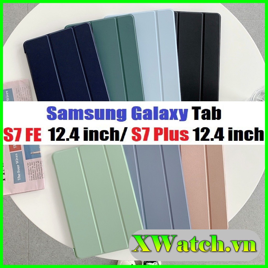 Bao Da Từ Tính Samsung Galaxy Tab S7 Fe S7Fe Tab S7 Plus S8 Plus S7 Lite T970/ T976 Đóng Mở Màn Hình Tự Động
