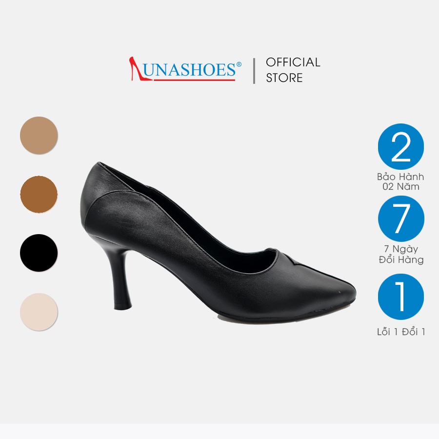 Giày cao gót nữ 7p mũi nhọn LUNASHOES 71902 bảo hành 2 năm 1 đổi 1 thời trang hàng hiệu giầy vnxk giầy trung niên nữ