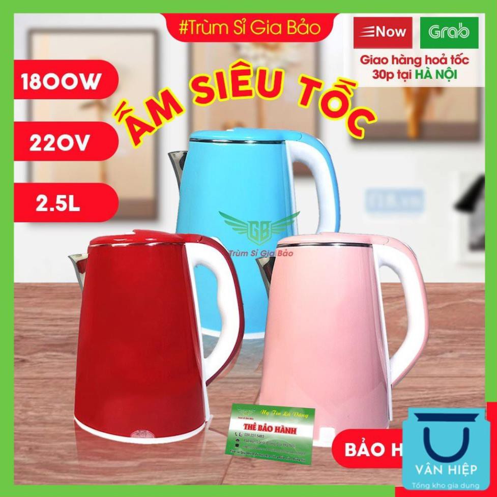 [HOT] Ấm Siêu Tốc Thái Lan, Ấm Đun Nước 2 Lớp 2.5 Lít Chống Nóng Chống Giật Bảo Hành 12 Tháng.