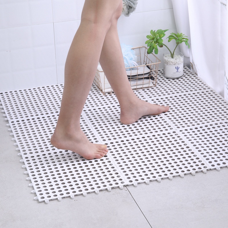 Set 10 Tấm Thảm Nhựa Lót Sàn Chống Trượt Họa Tiết Mosaic Cho Phòng Tắm / Nhà Bếp