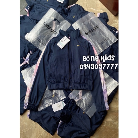 Áo Khoác Lửng Thể Thao Bé gái Active Xanh Navy PR