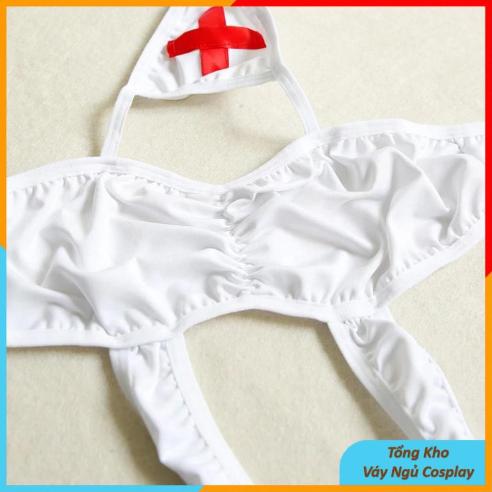 Bộ đồ ngủ cosplay y tá chăm chỉ, váy ngủ cosplay y tế gợi cảM trắng tinh khôi - YTA003 TKVN | BigBuy360 - bigbuy360.vn