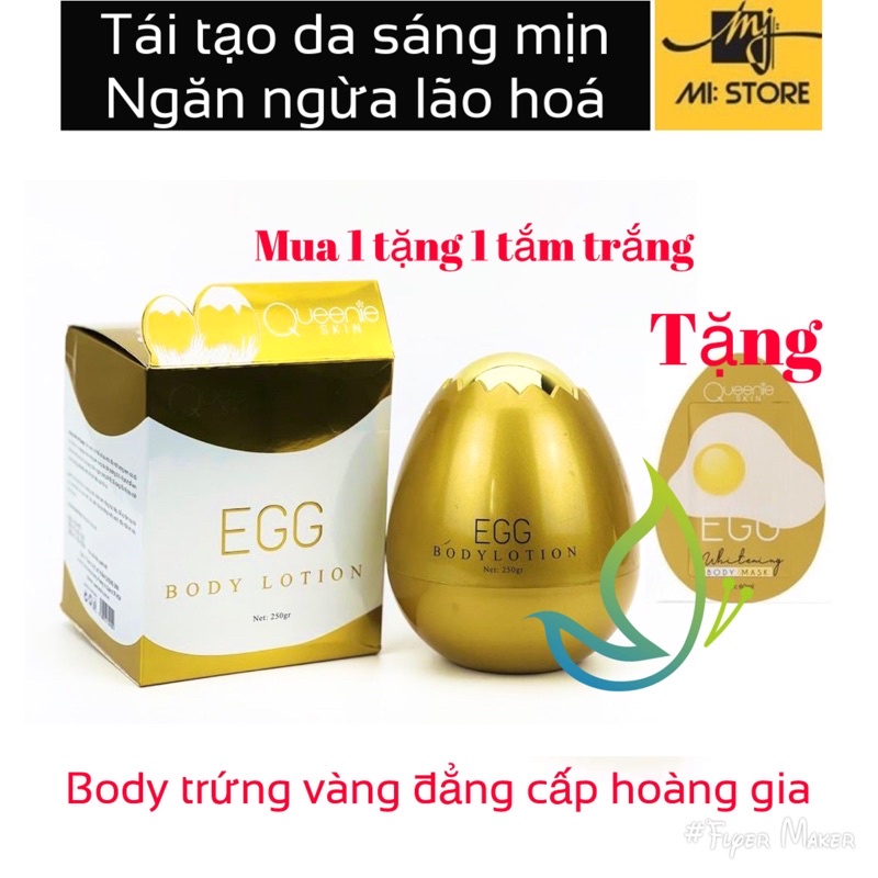 (chính hãng) Kem Egg body lotion trứng vàng - chống nắng trắng bật tông