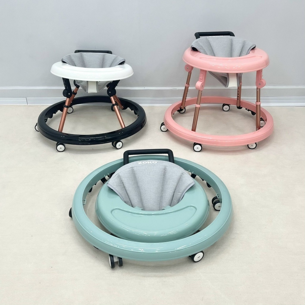 Xe tròn tập đi cho bé ZoKo có tay vịn, gấp gọn, xe tròn Umoo chính hãng