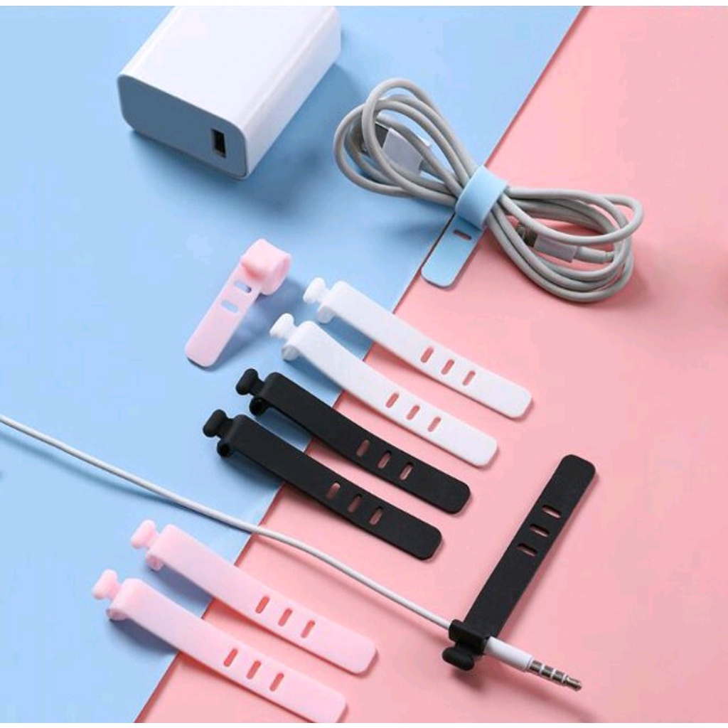1 Dây Quấn Dây Cáp / Tai Nghe Bằng Silicone Tiện Dụng