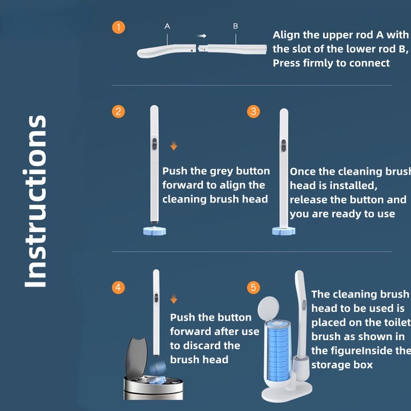 Bàn Chải Cọ Bồn Cầu Dùng Một Lần Đa Năng Tiện Dụng