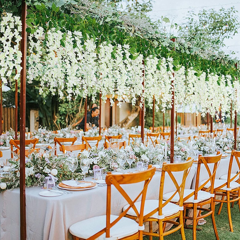 Dây Hoa Tử Đằng Giả Bằng Lụa Treo Trang Trí Nhà Cửa / Sân Vườn