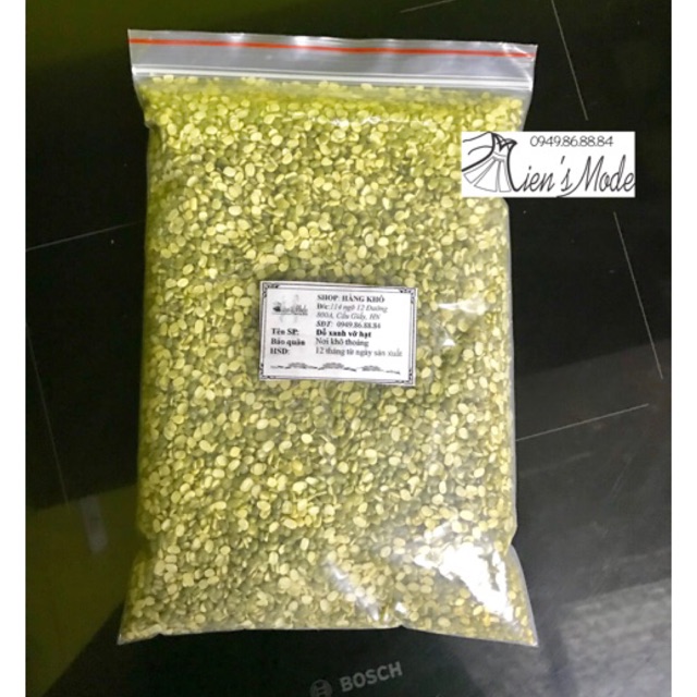 Đỗ xanh vỡ hạt 100gr