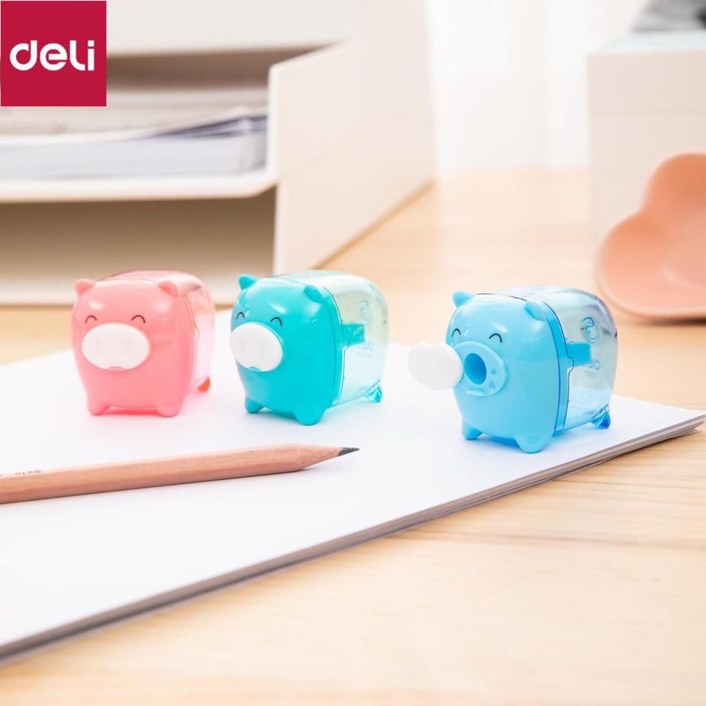 Gọt bút chì Deli - Hồng/ Xanh dương/ Xanh lá - 2 cái - E0557 [Deli]