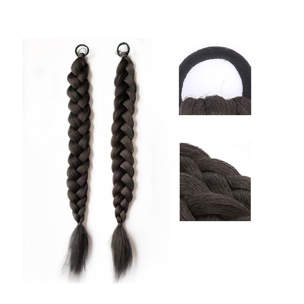 1 Tóc Giả Thắt Bím Đuôi Ngựa Dạng Xoắn Dễ Thương Cho Nữ Hóa Trang