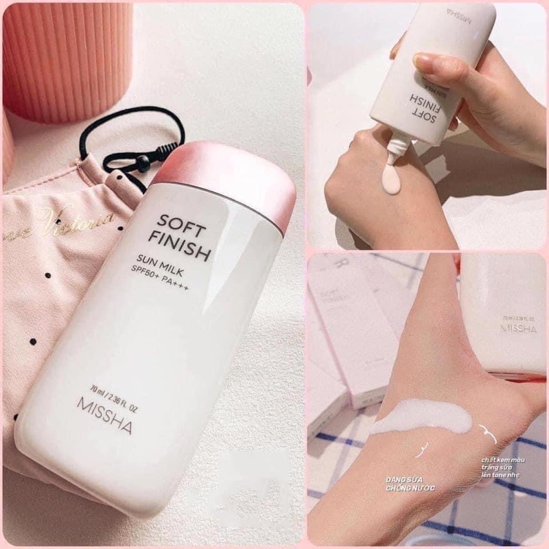 KEM CHỐNG NẮNG Masshia Soft Finish( Hồng)