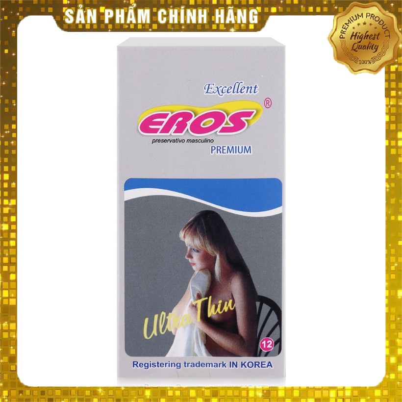 Bao Cao Su Siêu Mỏng 12 chiếc Eros Ultra Thin